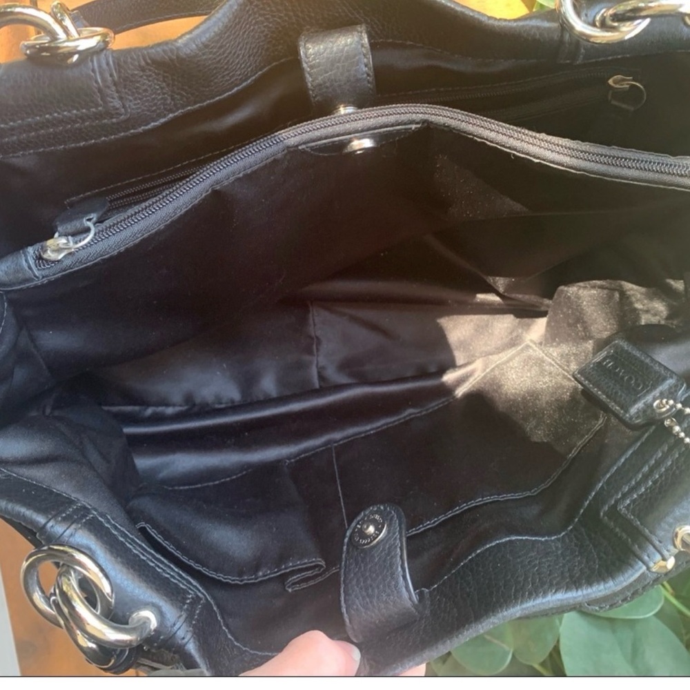 Coach Penelope Pebbled Leather Carryall Satchel - Picture 4 of 5